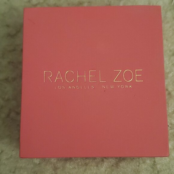 NIB Rachel Zoe Sterling Silver Vermeil Cubic Zirconia LOVE Stacking Rings Sz 7 - Picture 2 of 2